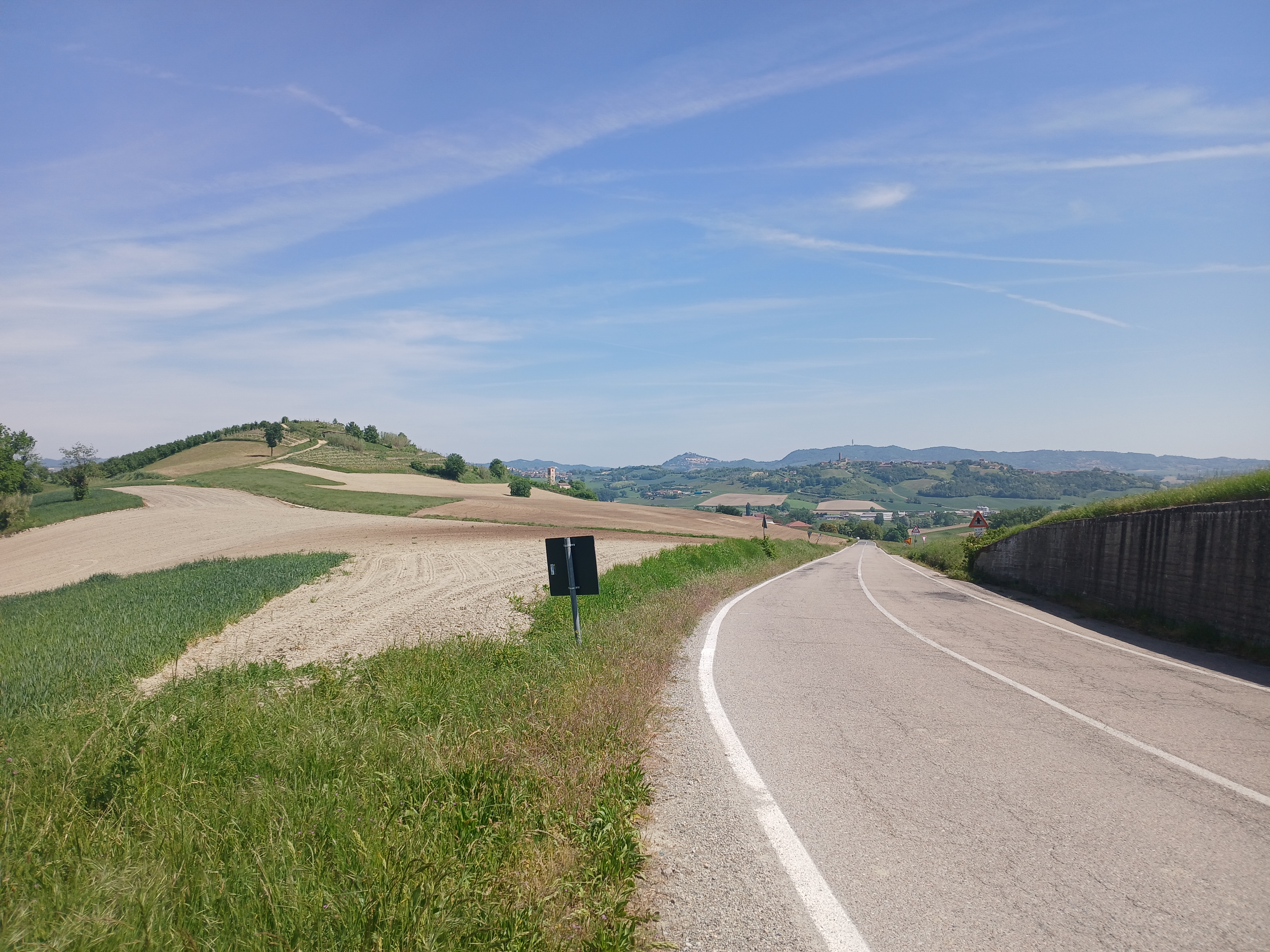 Mountain bike trail through Italian hills